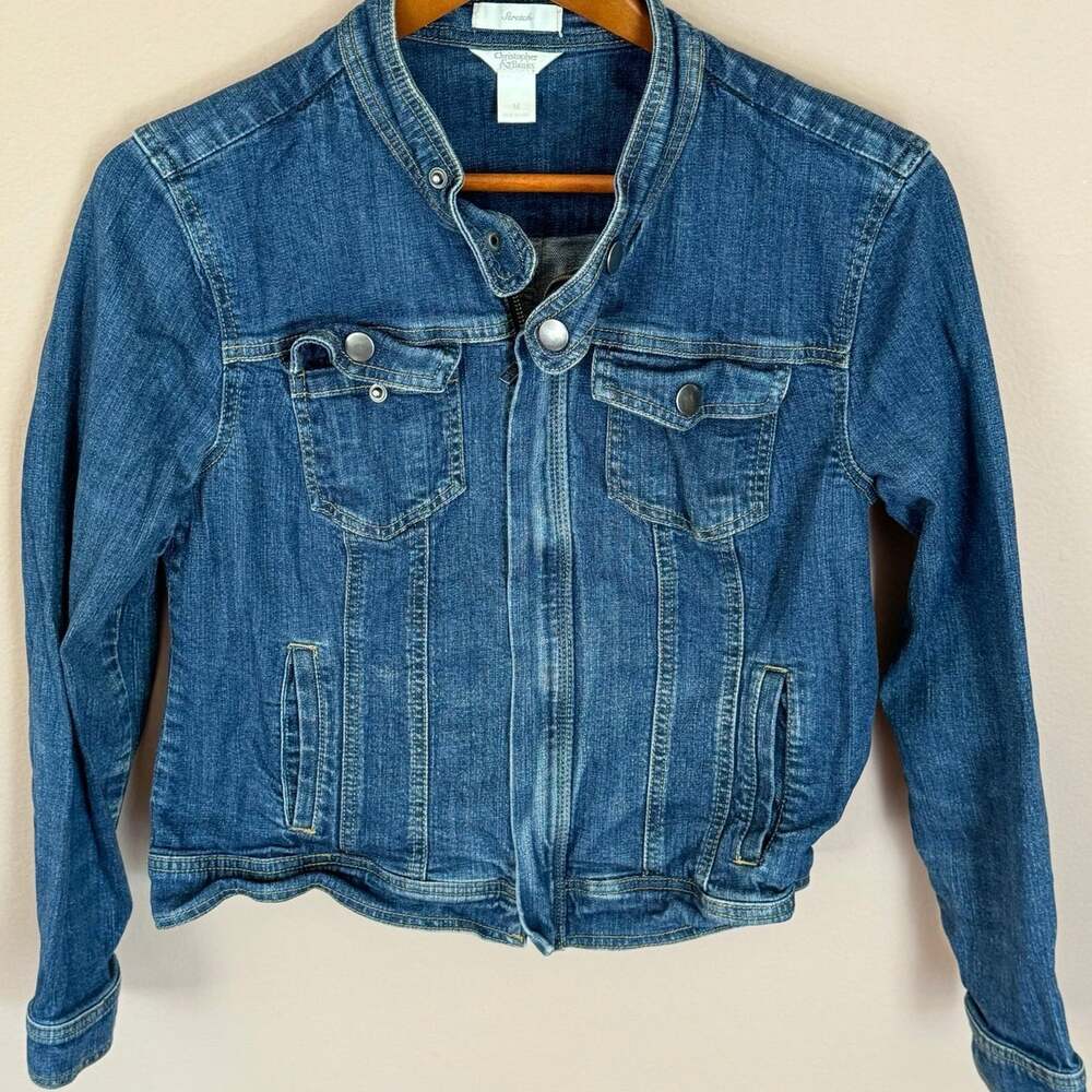 Christopher & Banks Zip up Denim Jacket Medium